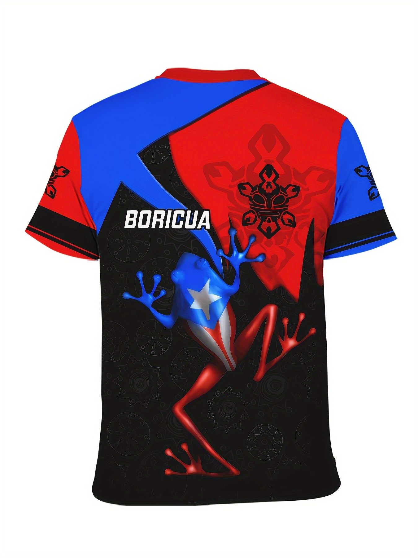 frog pattern 3d printed crew neck short sleeve t shirt for men casual summer t shirt for daily wear and vacation resorts details 2