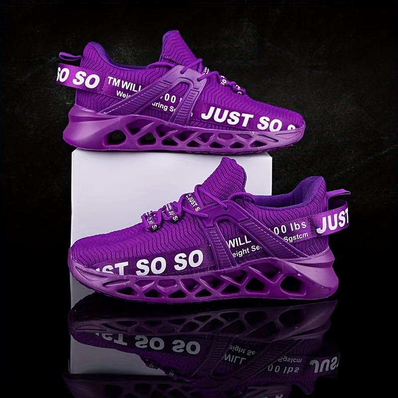 womens solid color trendy sneakers lace up soft sole platform letter print walking shoes blade type running shoes details 7