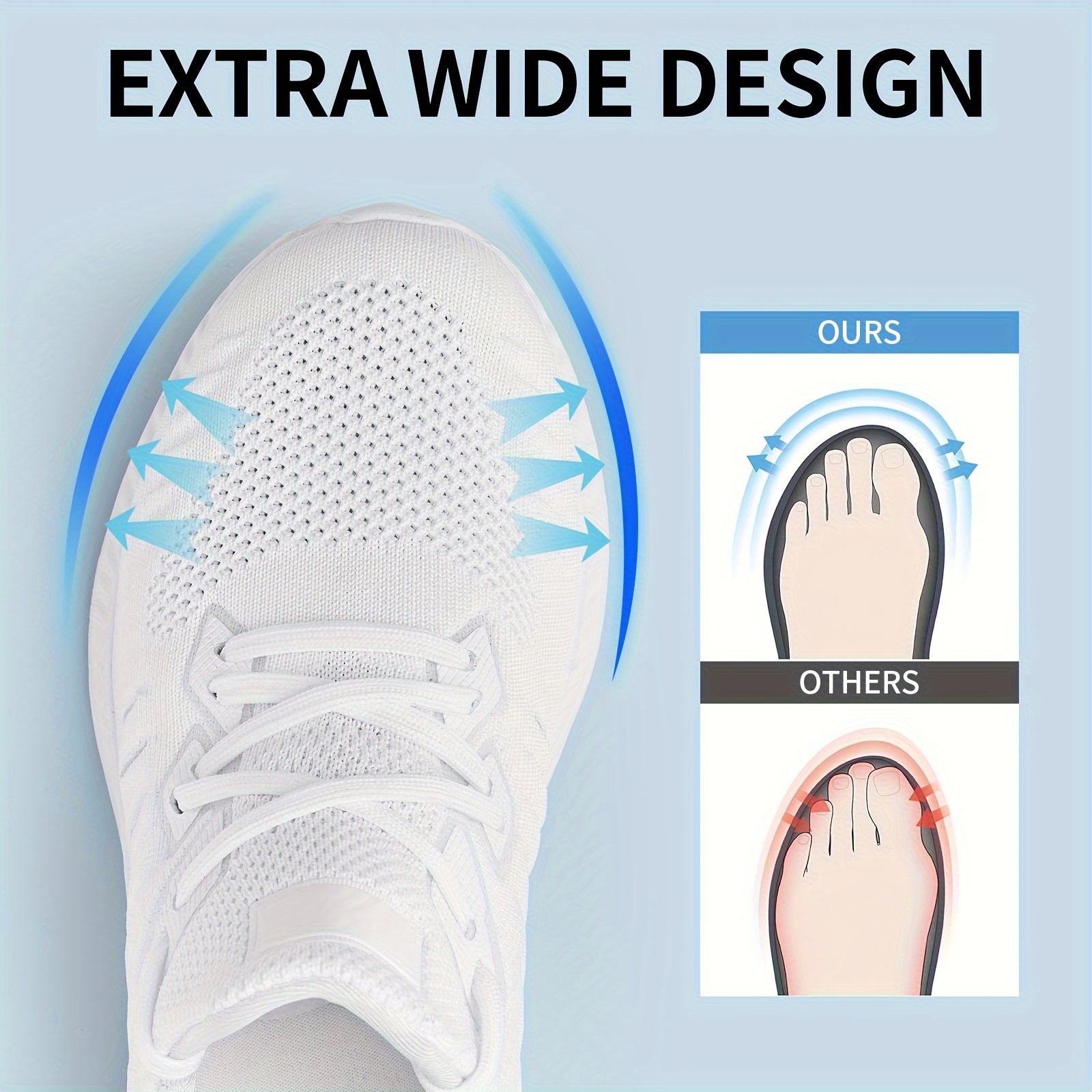 Slow Man Men Walking Sneakers Slip Lightweight Breathable Workout Athletic Gym Casual Sneakers Wide Width details 3