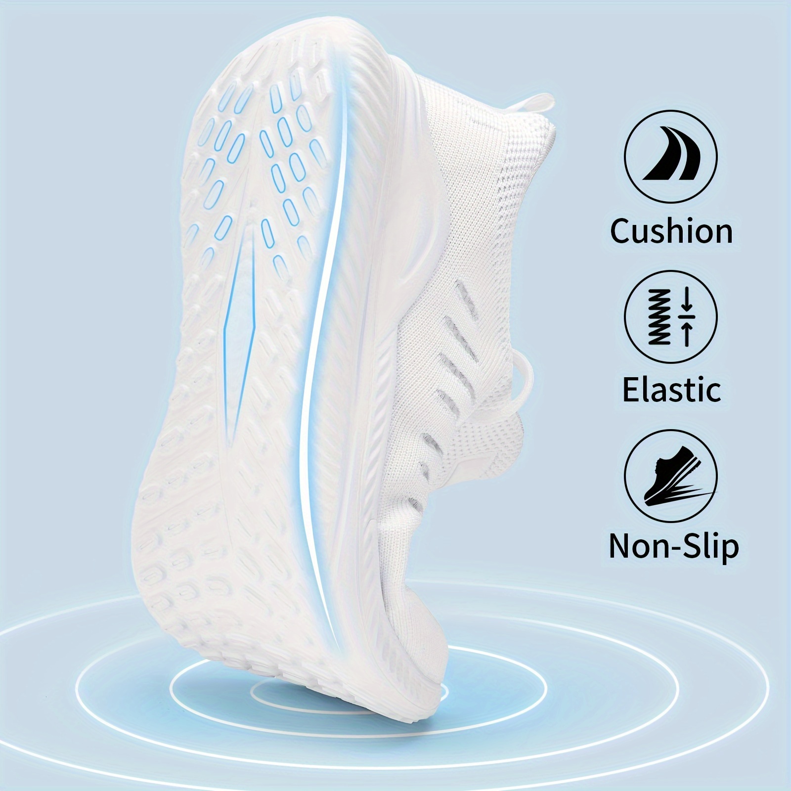 Slow Man Men Walking Sneakers Slip Lightweight Breathable Workout Athletic Gym Casual Sneakers Wide Width details 6