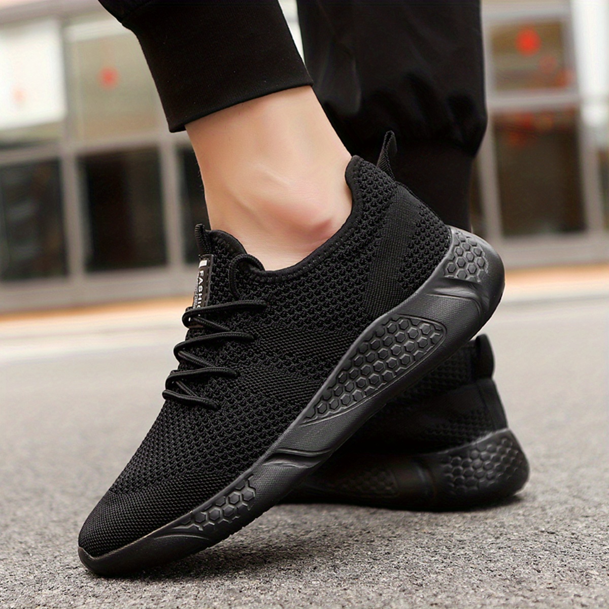 mens lightweight breathable shoes for jogging running walking details 4